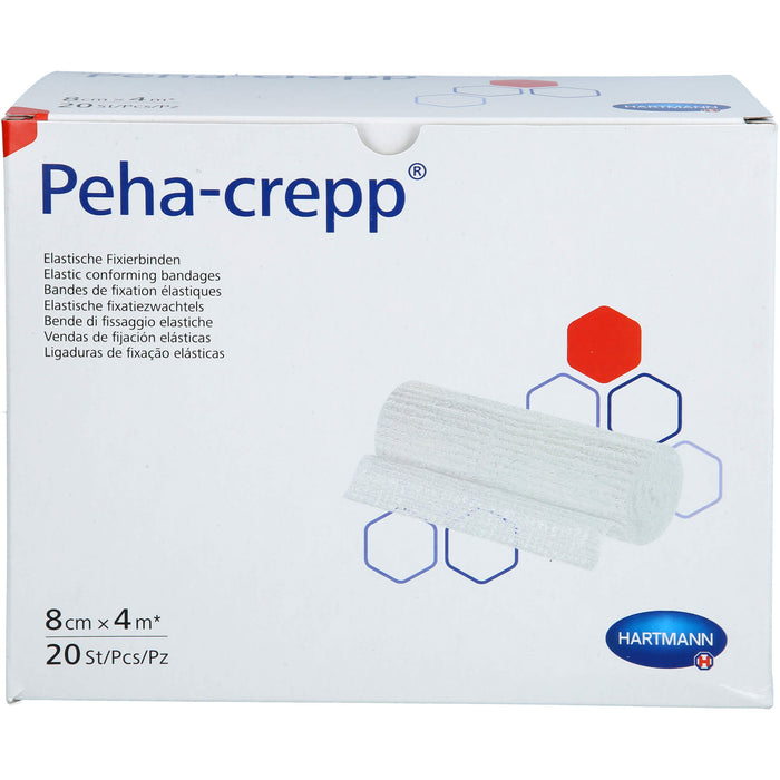 PEHA CREPP superelastische Fixierbinde 8 cm x 4 m, 20 St. Packung