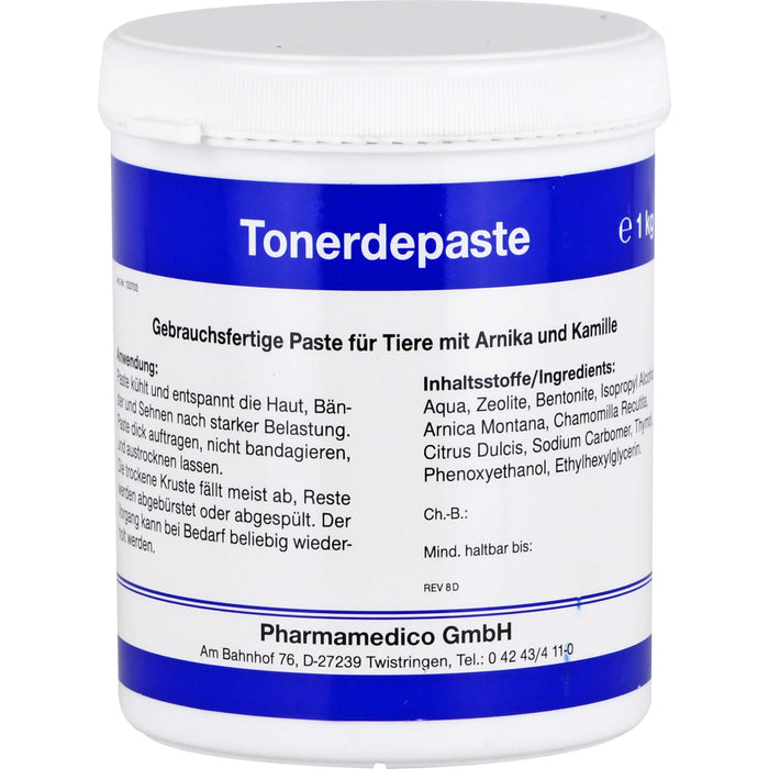 Pharmamedico Tonerdepaste mit Arnika und Kamille für Tiere, 1000 g Pâte