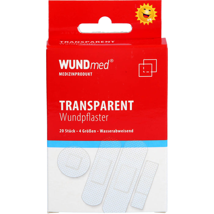 Pflaster transparent + wasserfest 4 Größen, 20 pc Pansement