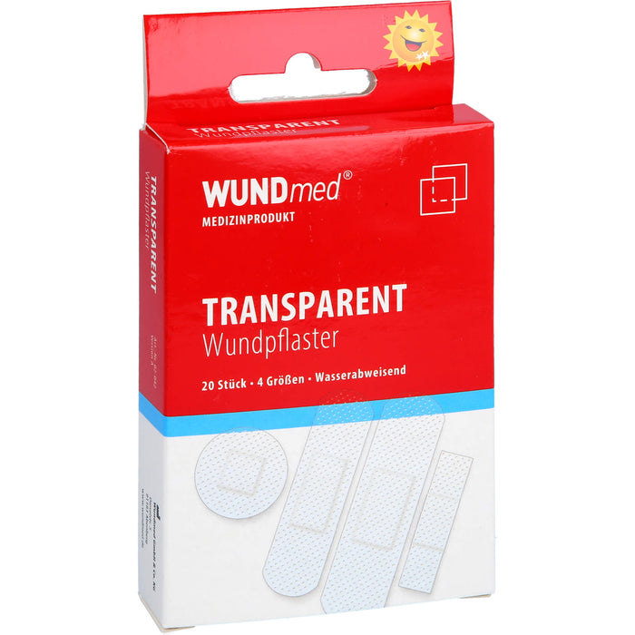 Pflaster transparent + wasserfest 4 Größen, 20 pc Pansement