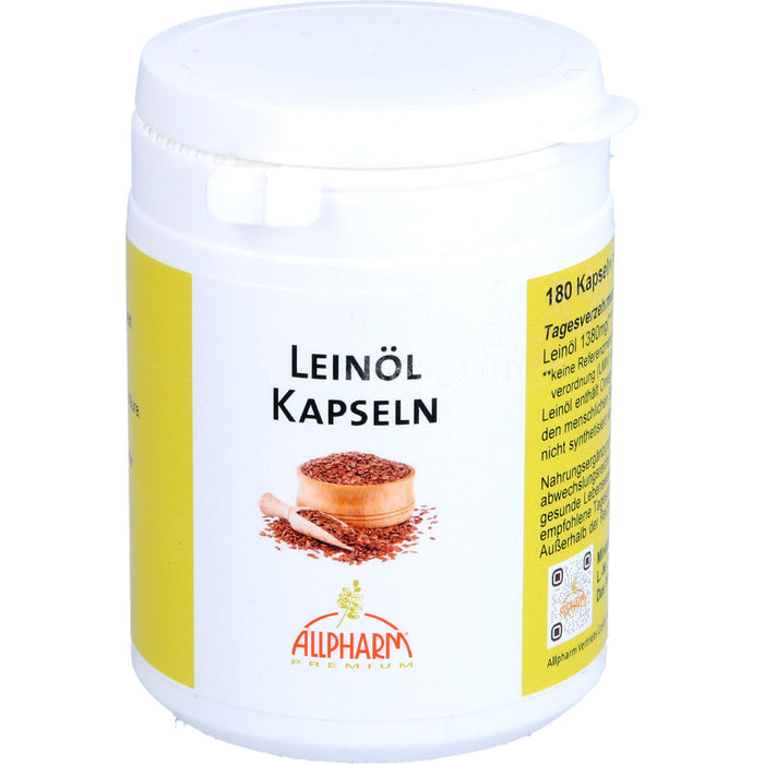 ALLPHARM Leinöl Kapseln, 180 pc Capsules