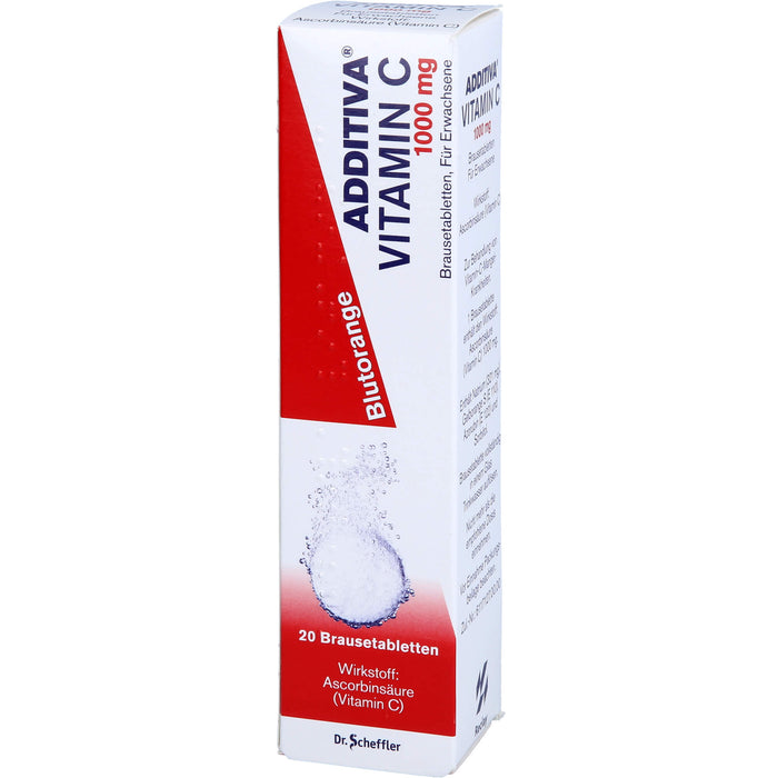 ADDITIVA Vitamin C 1000 mg Blutorange Brausetabletten, 20 St. Tabletten