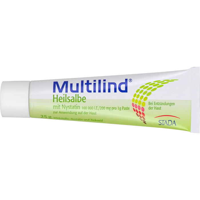 Multilind Heilsalbe mit Nystatin bei Entzündungen der Haut, 25 g Crème