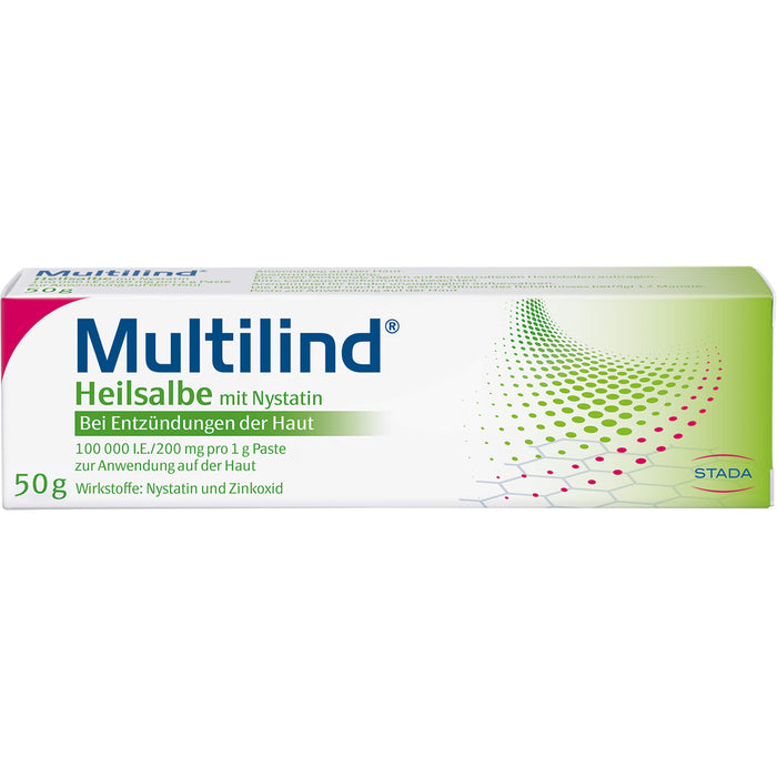 Multilind Heilsalbe mit Nystatin bei Entzündungen der Haut, 50 g Crème