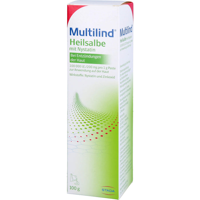 Multilind Heilsalbe mit Nystatin bei Entzündungen der Haut, 100 g Creme