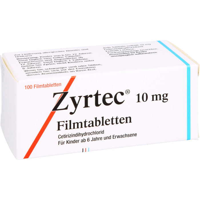 Zyrtec 10 mg Filmtabletten bei Allergien, 100 St. Tabletten