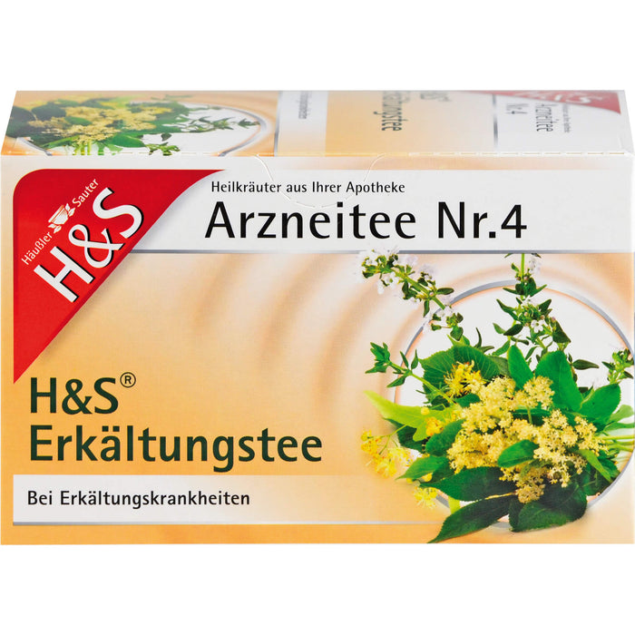 H&S Erkältungstee Arzneitee Nr. 4, 20 pc Sac filtrant