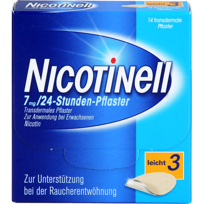 Nicotinell 7 mg/24-Stunden-Pflaster (bisher 17,5 mg) Stärke 3 (leicht), 14 St. Pflaster