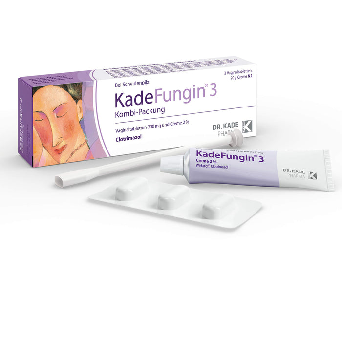 KadeFungin 3 Kombi-Packung Vaginaltabletten und Creme, 1 pc Paquet combiné