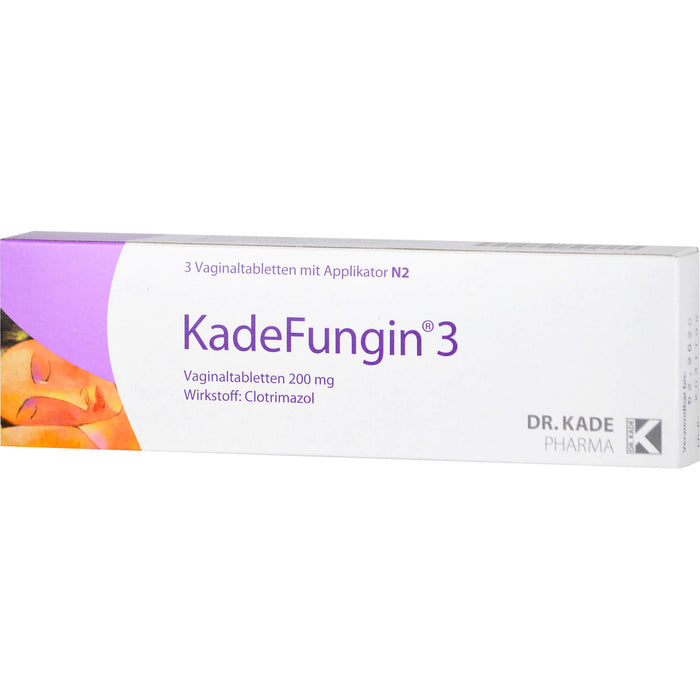 KadeFungin 3 Vaginaltabletten mit Applikator, 3 pcs. Tablets