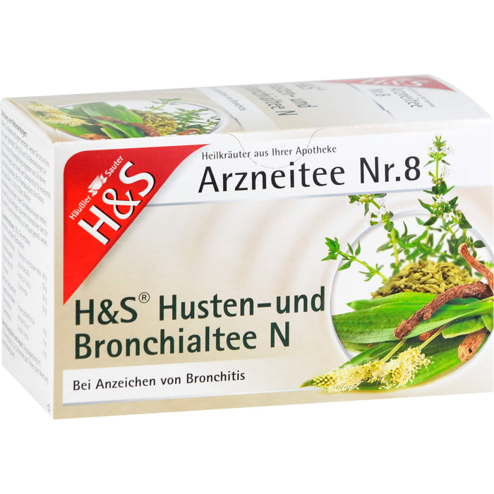 H&S Arzneitee Nr. 8 Husten- und Bronchialtee N, 20 pcs. Filter bag