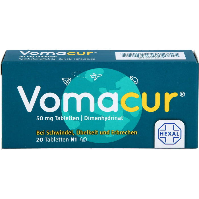 Vomacur 50 mg Tabletten, 20 pcs. Tablets