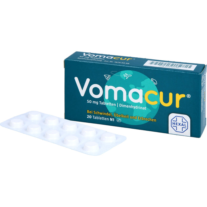 Vomacur 50 mg Tabletten, 20 pc Tablettes