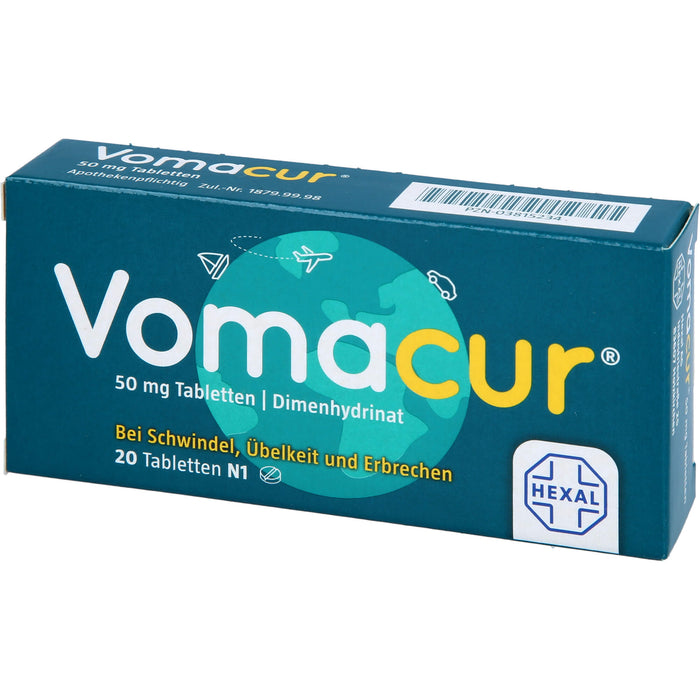 Vomacur 50 mg Tabletten, 20 St. Tabletten