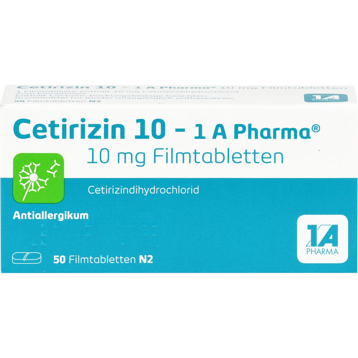 1A Pharma Cetirizin 10 mg Filmtabletten, 50 St. Tabletten