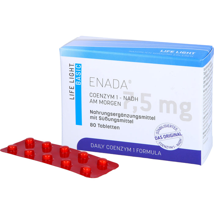 LIFE LIGHT Enada Coenzym 1 NADH Tabletten, 80 St. Tabletten