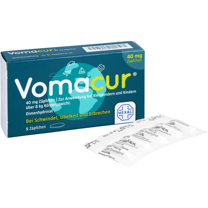 Vomacur 40 mg Zäpfchen, 5 pcs. Suppositories