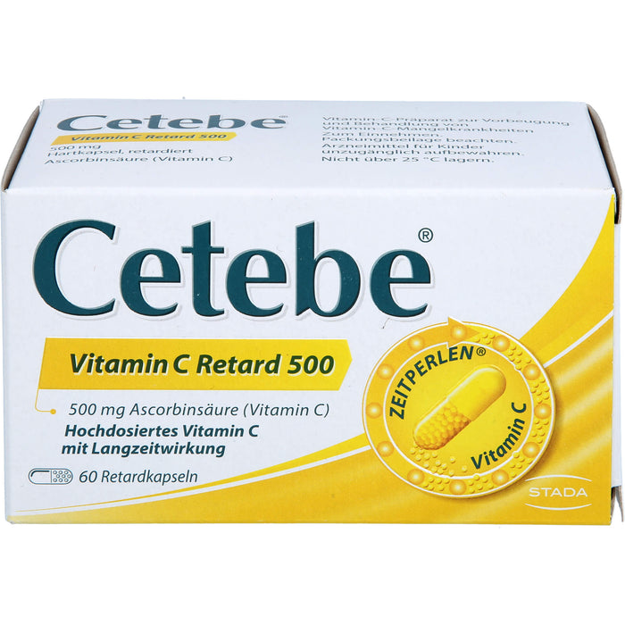 Cetebe Vitamin C Retard 500 Hartkapseln, 60 pcs. Capsules