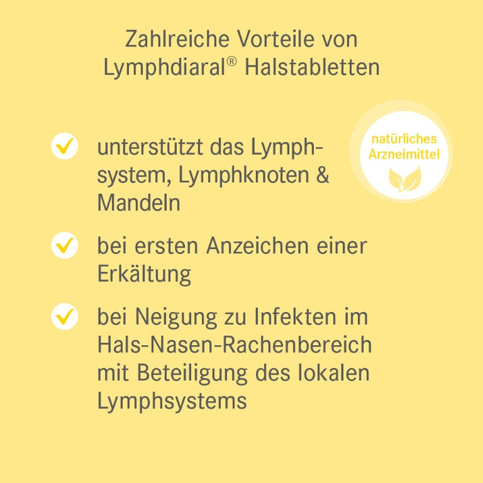 Lymphdiaral Halstabletten bei Neigung zu Infekten im Hals-Nasen-Rachenbereich, 100 St. Tabletten