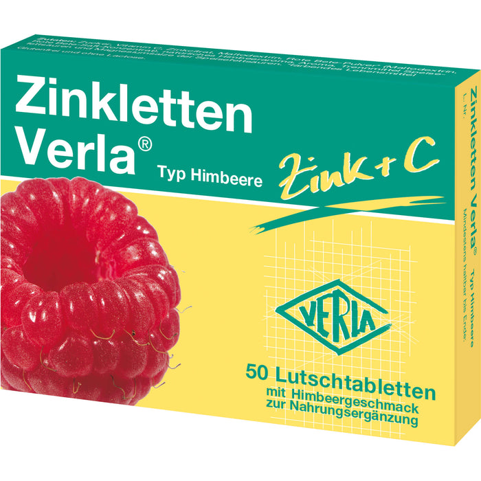 Zinkletten Verla Typ Himbeere Tabletten, 50 pc Tablettes