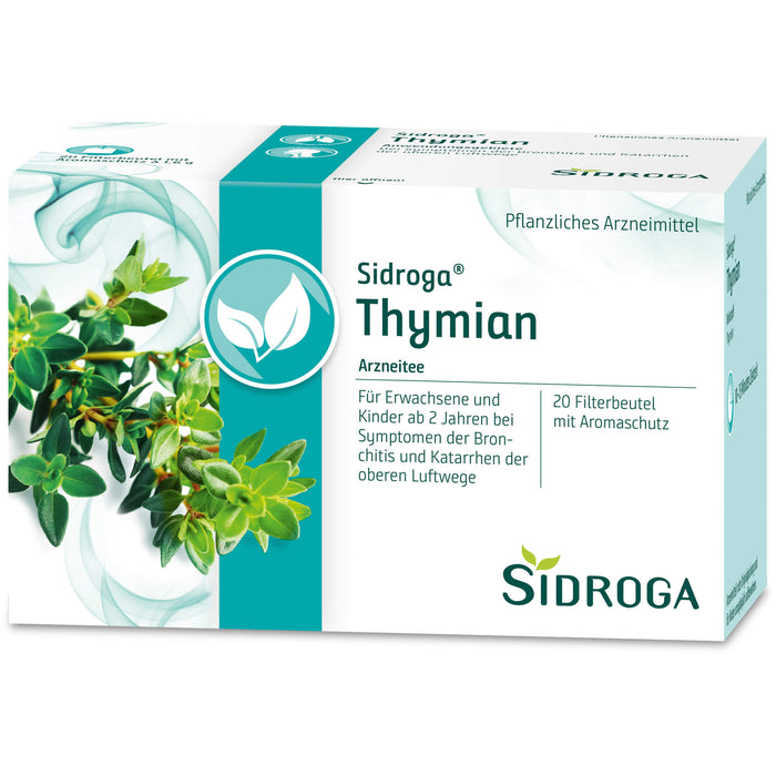 Sidroga Thymian Arzneitee bei Symptomen der Bronchitis, 20 St. Filterbeutel