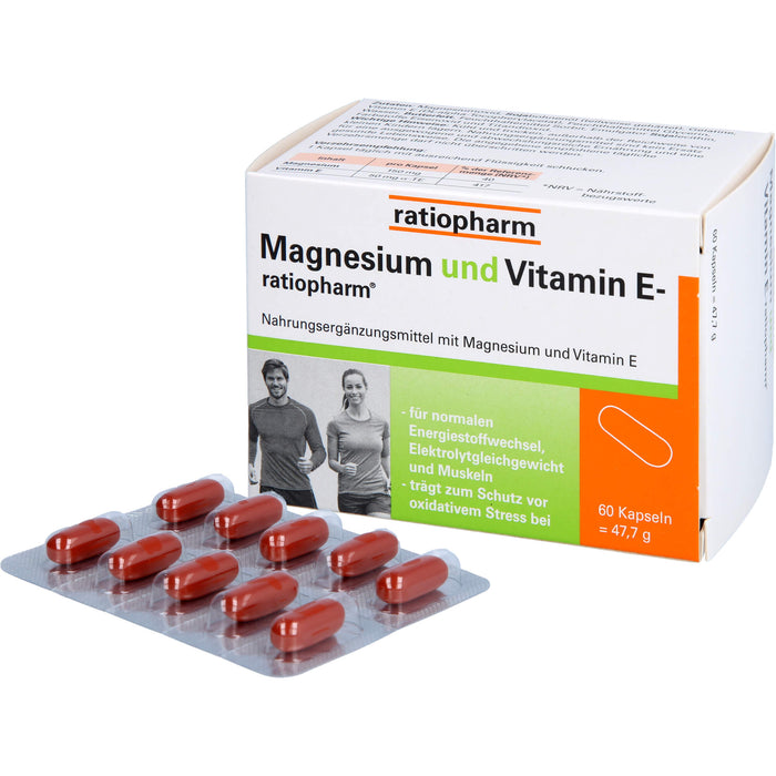 Magnesium und Vitamin E-ratiopharm Kapseln, 60 St. Kapseln