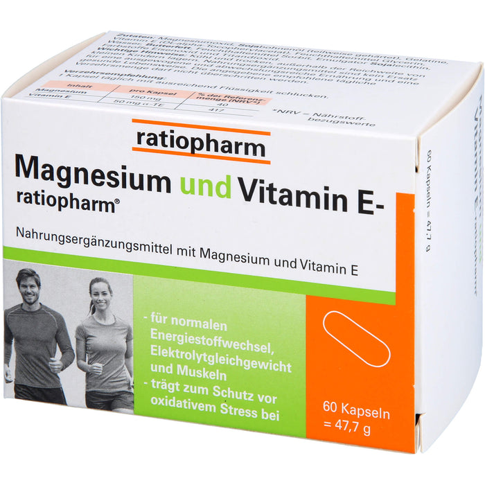 Magnesium und Vitamin E-ratiopharm Kapseln, 60 pc Capsules