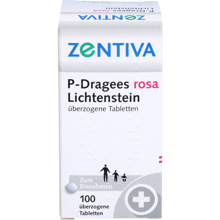 P-Dragees rosa Lichtenstein, Überzogene Tabletten, 100 St UTA