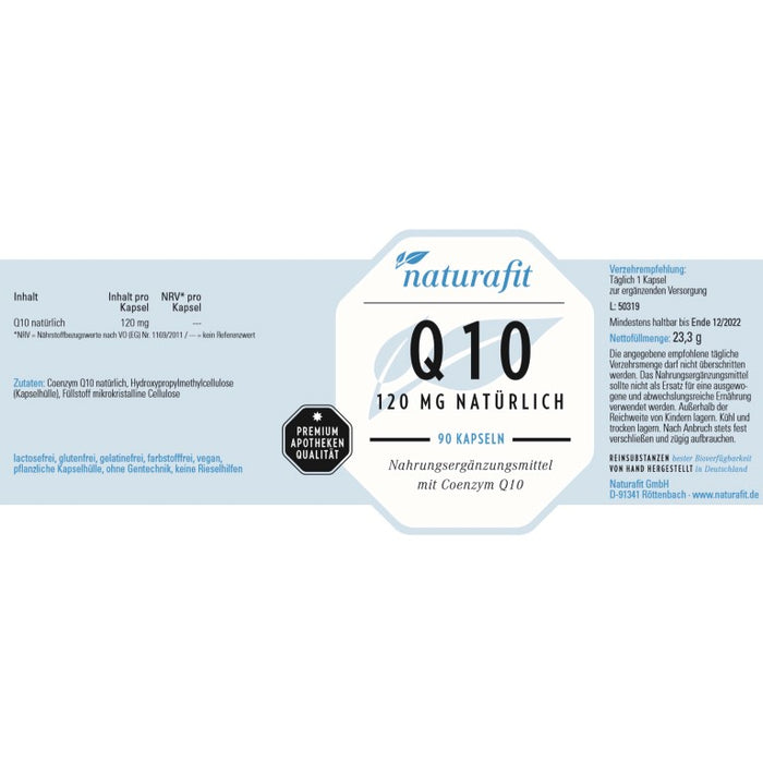 naturafit Q10 120 mg Kapseln, 90 pc Capsules