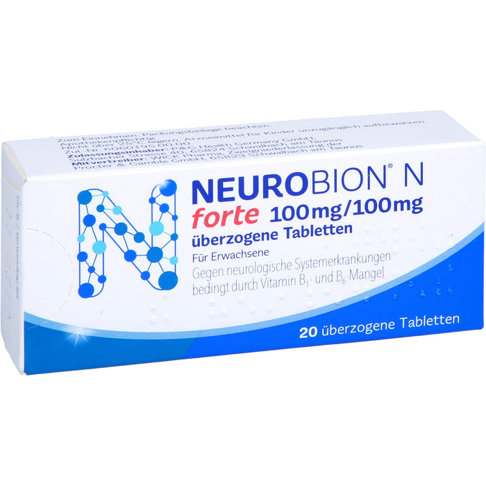 Neurobion N forte Tabletten gegen neurologische Systemerkrankungen, 20 pcs. Tablets