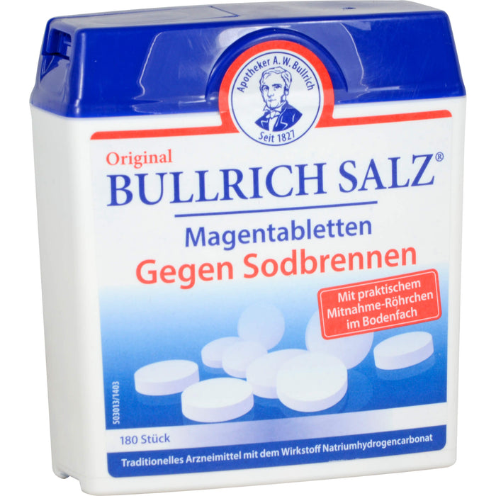 Original Bullrich Salz Magentabletten gegen Sodbrennen, 180 pc Tablettes