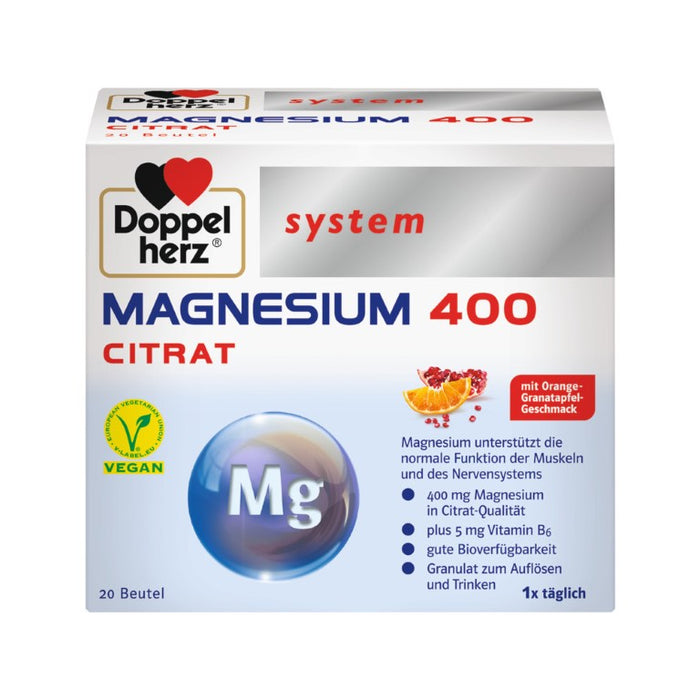 Doppelherz system Magnesium 400 Citrat, 20 pc Sachets