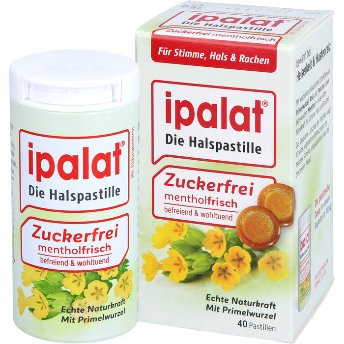 ipalat Halspastillen zuckerfrei, 40 pc Pastilles