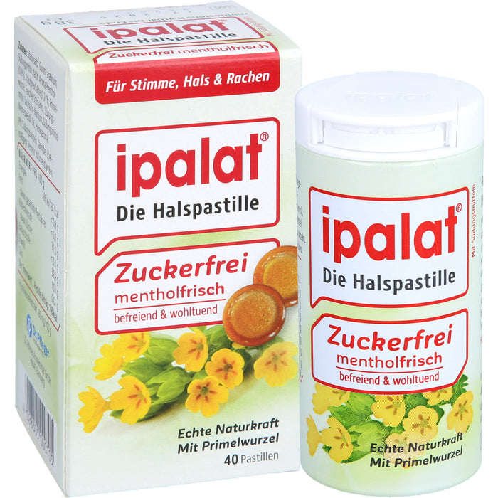 ipalat Halspastillen zuckerfrei, 40 pcs. Pastilles