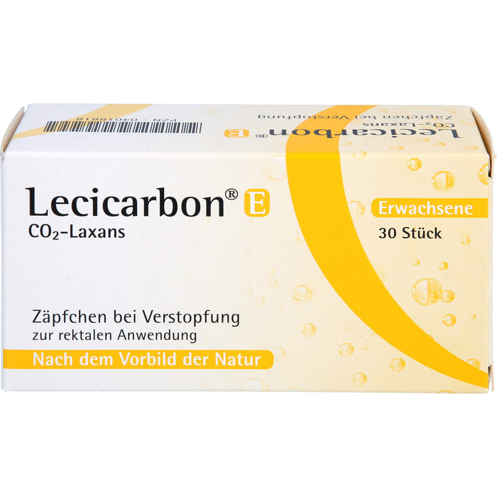 Lecicarbon E CO2-Laxans Zäpfchen bei Verstopfung, 30 St. Zäpfchen