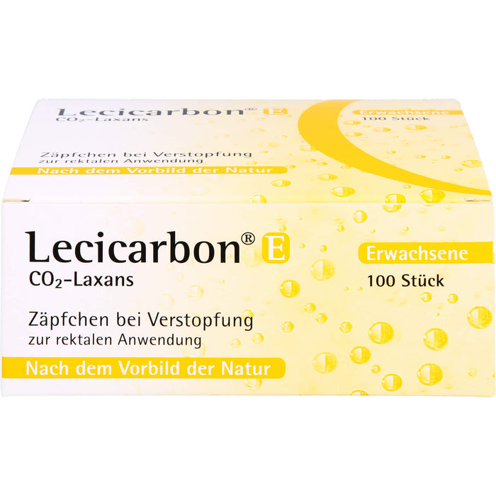 Lecicarbon E CO2-Laxans Zäpfchen bei Verstopfung, 100 pc Suppositoires