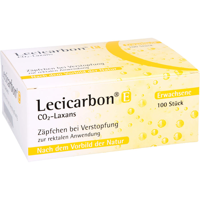 Lecicarbon E CO2-Laxans Zäpfchen bei Verstopfung, 100 pc Suppositoires