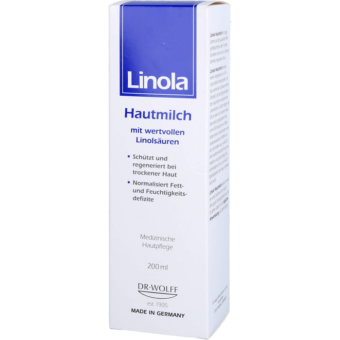 Linola Hautmilch mit wertvollen Linolsäuren, 200 ml Creme