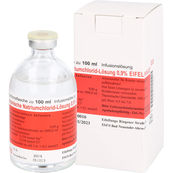 Isotonische Natriumchlorid-Lösung 0,9 % EIFELFANGO, Infusionslösung 100ml, 100 ml INF