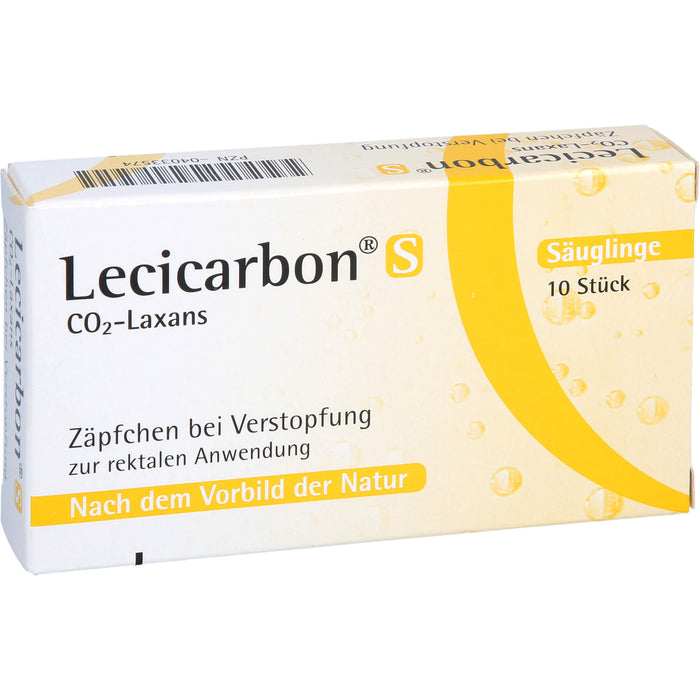 Lecicarbon S CO2-Laxans (Säuglingszäpfchen), 10 St. Zäpfchen