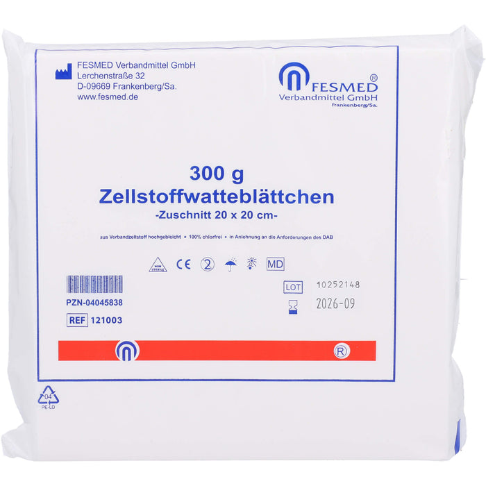 ZELLWA BLAETTCHEN HOCHGEBLEICHT CHLORFR 20X20, 300 g BEU