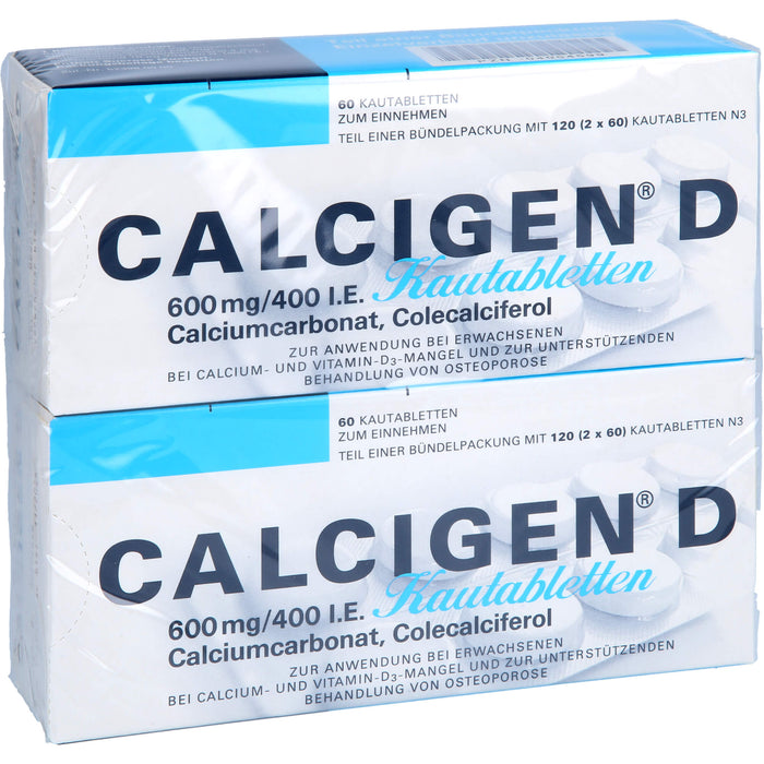 CALCIGEN D 600 mg/400 I.E. Kautabletten, 120 St KTA