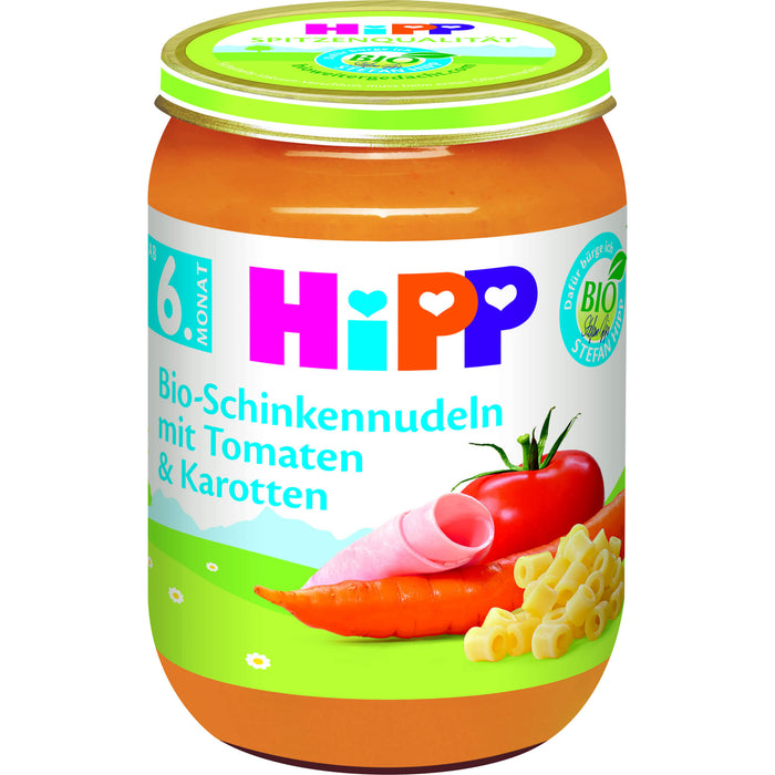 HIPP 6210 Schinkennudeln m. Tomaten u. Karotten, 190 g