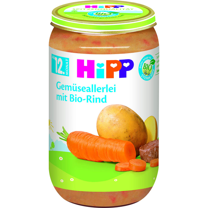 HIPP 6850 Gemüseallerlei mit Bio-Rind, 250 g