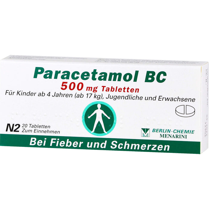 Paracetamol BC 500 mg Tabletten, 20 pc Tablettes