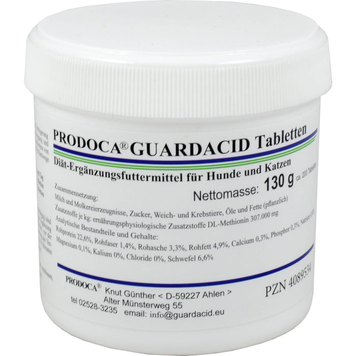 PRODOCA GUARDACID Tabletten für Hunde und Katzen, 200 pcs. Tablets