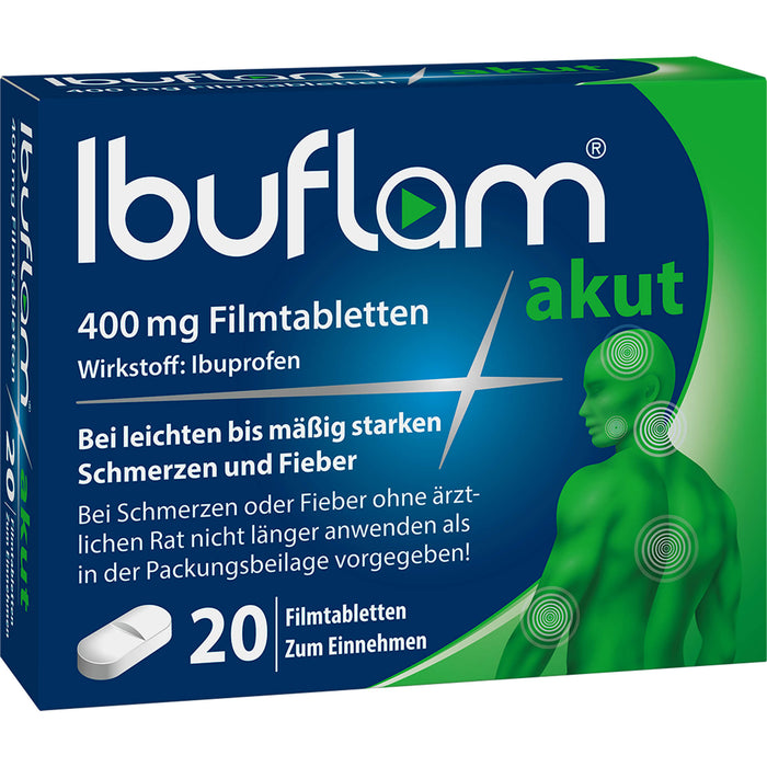 Ibuflam akut 400 mg Filmtabletten, 20 pcs. Tablets