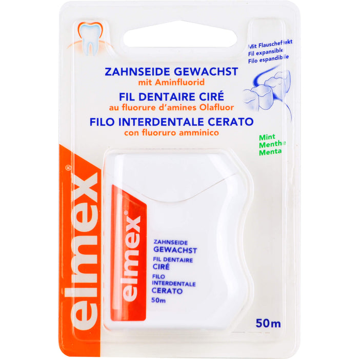 elmex Zahnseide gewachst mit Aminfluorid 50 m, 1 pc Paquet