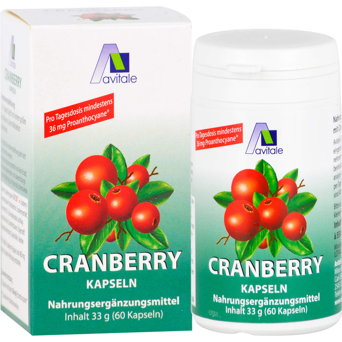 Avitale Cranberry Kapseln 400mg, 60 pcs. Capsules