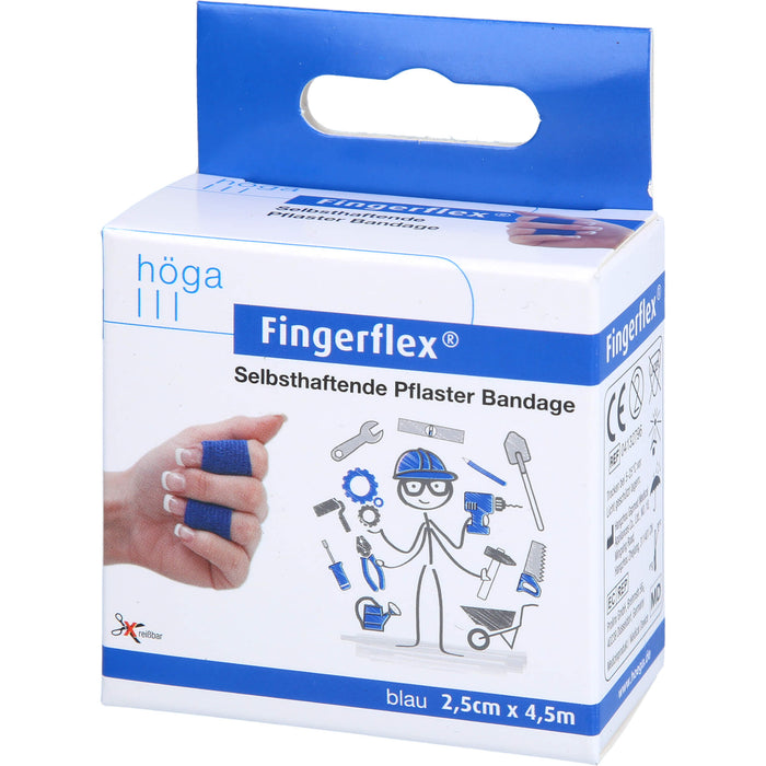 Fingerflex 2,5 cm x 4,5 m blau, 1 pc Pansement